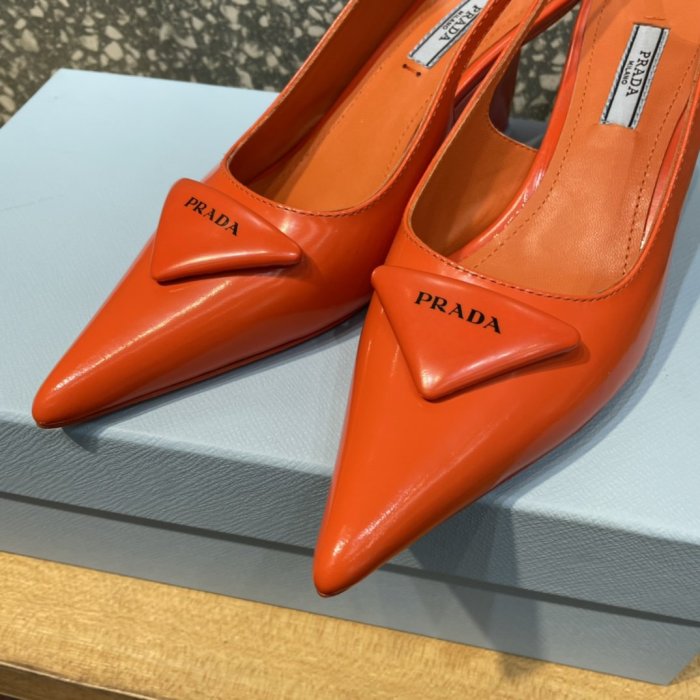 Prada Womens Shoes Slingback Pumps Luxury Brand Casual Shoes for Women with Original Box