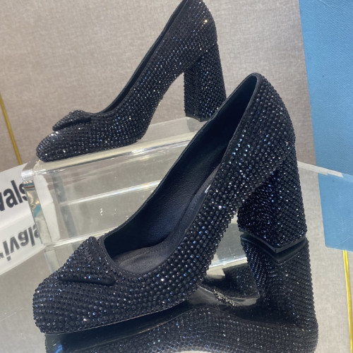 Prada Womens Shoes Slingback Pumps Luxury Brand Casual Shoes for Women with Original Box
