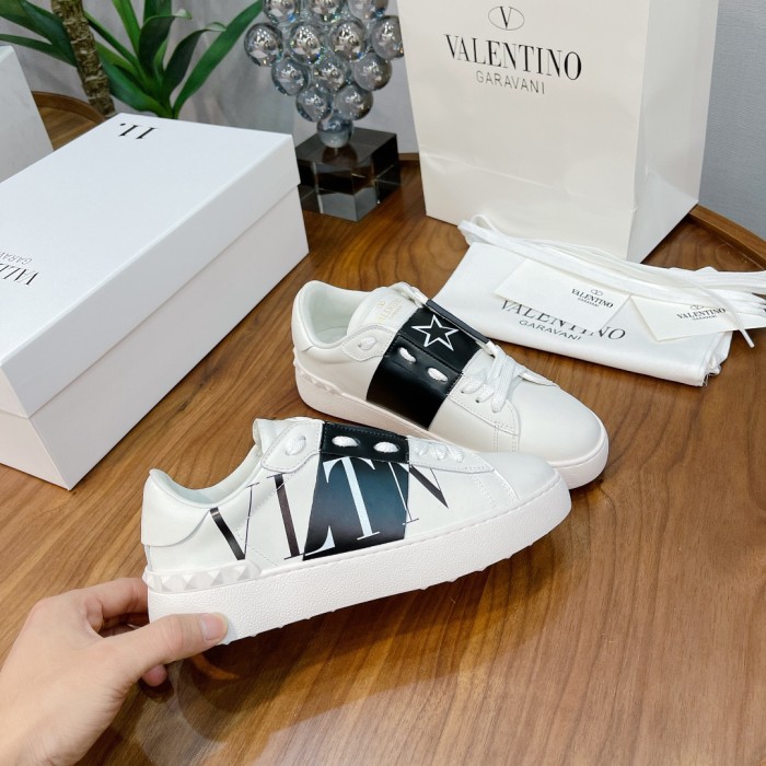 Valentino Men Shoes Fashion Design Luxury Brand OPEN SNEAKER WITH VLTN PRINT with Original Box WY2S0830XZUKR5