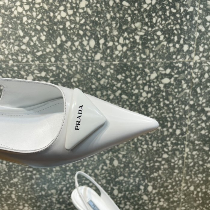 Prada Womens Shoes Slingback Pumps Luxury Brand Casual Shoes for Women with Original Box