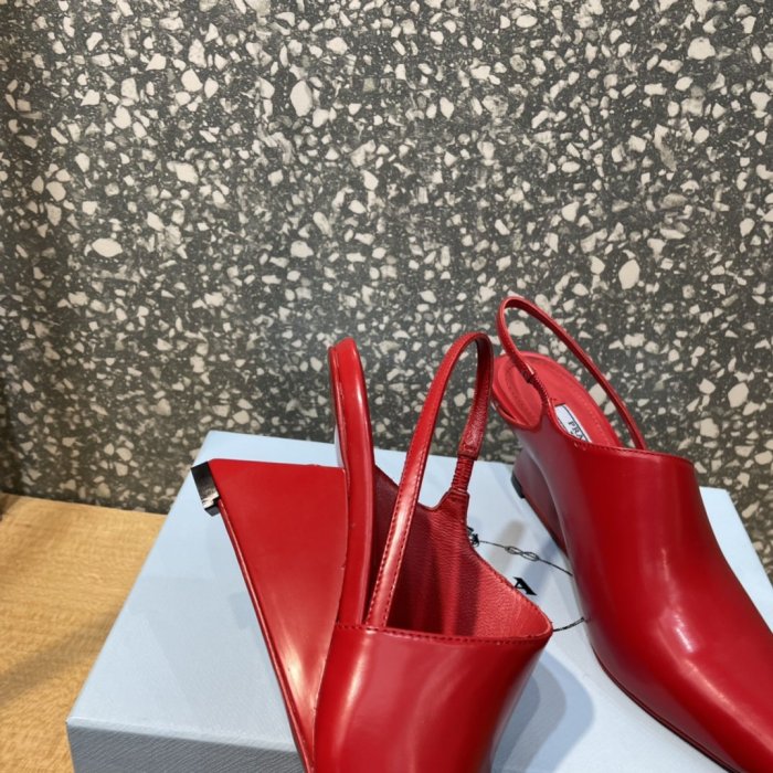 Prada Womens Shoes Slingback Pumps Luxury Brand Casual Shoes for Women with Original Box