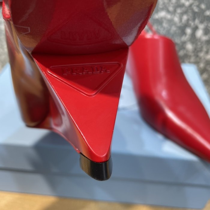 Prada Womens Shoes Slingback Pumps Luxury Brand Casual Shoes for Women with Original Box