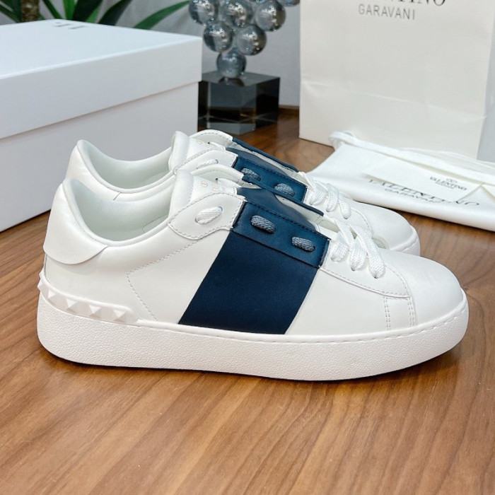 Valentino Men Shoes Fashion Design Luxury Brand OPEN SNEAKER WITH VLTN PRINT with Original Box WY0S0830BLUA01