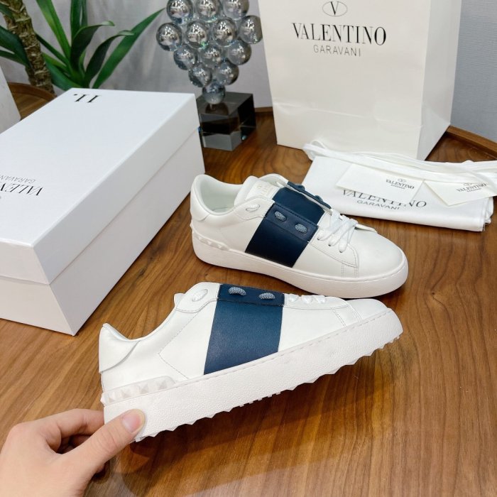 Valentino Men Shoes Fashion Design Luxury Brand OPEN SNEAKER WITH VLTN PRINT with Original Box WY0S0830BLUA01