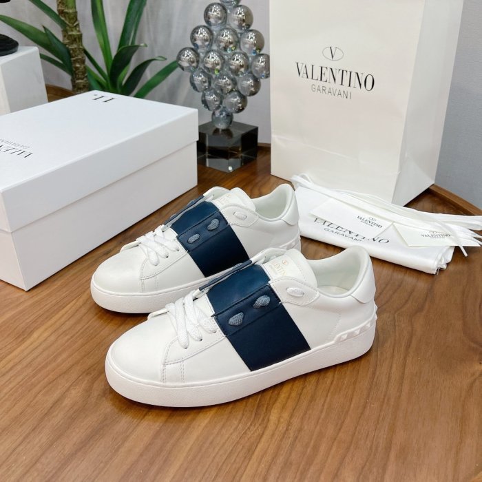 Valentino Men Shoes Fashion Design Luxury Brand OPEN SNEAKER WITH VLTN PRINT with Original Box WY0S0830BLUA01