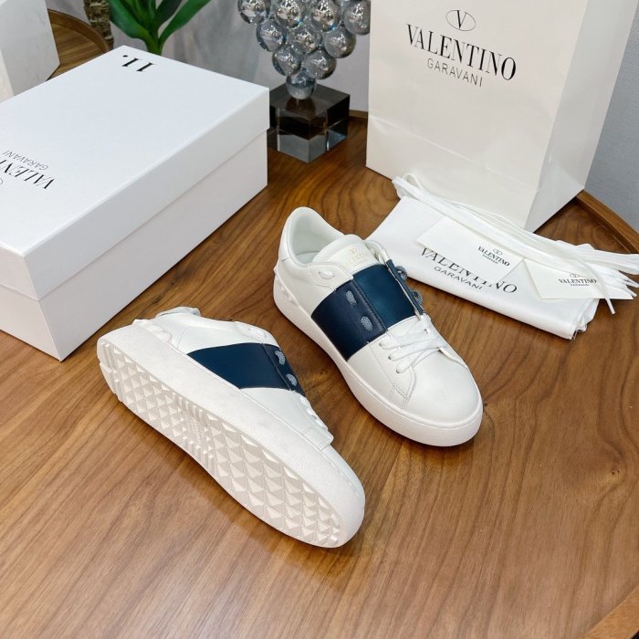 Valentino Men Shoes Fashion Design Luxury Brand OPEN SNEAKER WITH VLTN PRINT with Original Box WY0S0830BLUA01