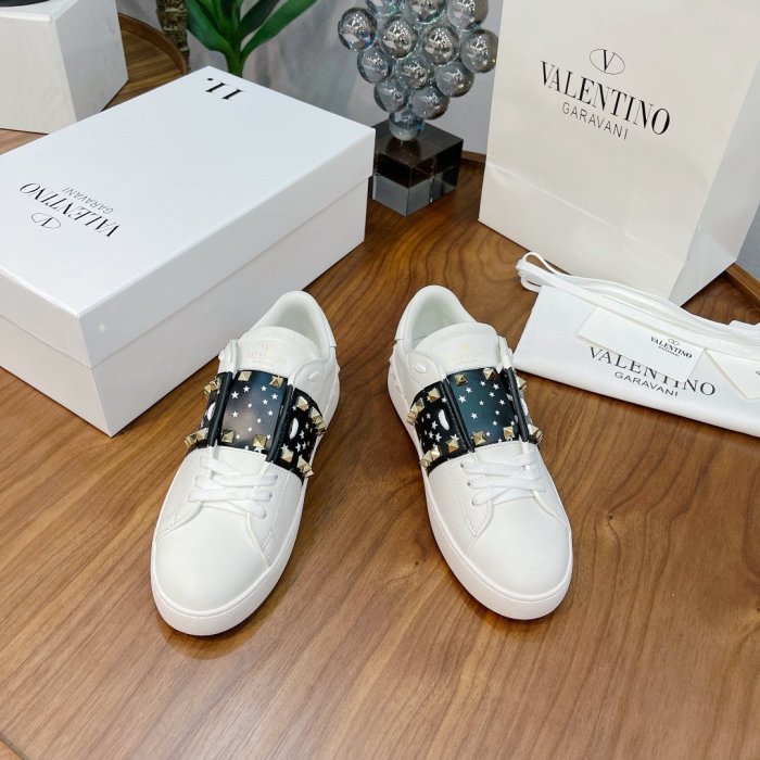 Valentino Men Shoes Fashion Design Luxury Brand OPEN SNEAKER WITH VLTN PRINT with Original Box WY0S0830BLUA01