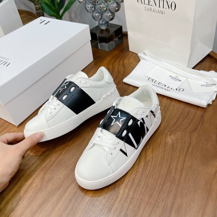 Valentino Men Shoes Fashion Design Luxury Brand OPEN SNEAKER WITH VLTN PRINT with Original Box WY0S0830BLUA01