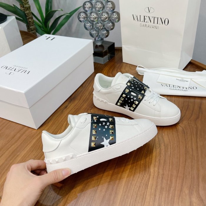 Valentino Men Shoes Fashion Design Luxury Brand OPEN SNEAKER WITH VLTN PRINT with Original Box WY0S0830BLUA01