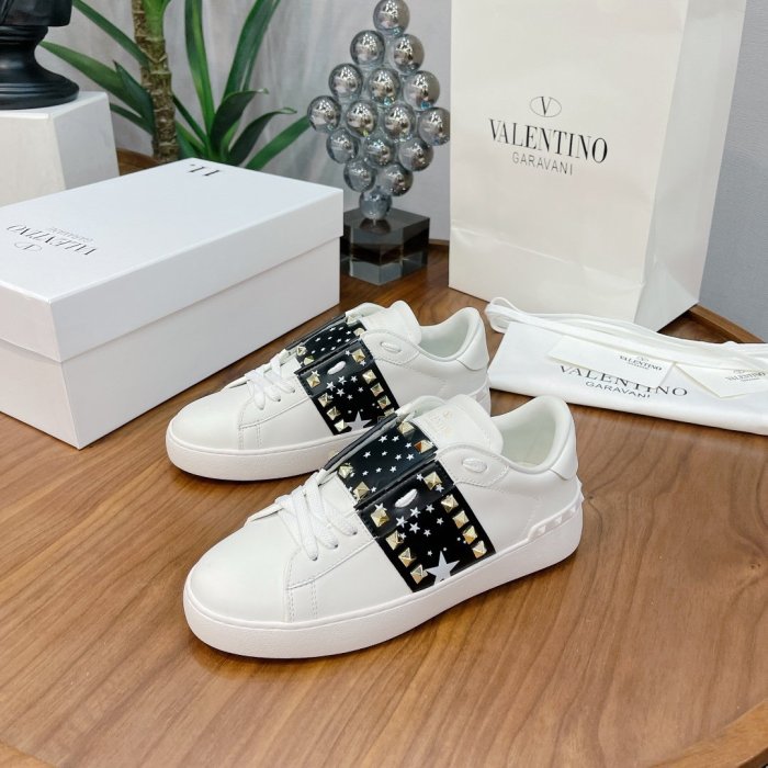 Valentino Men Shoes Fashion Design Luxury Brand OPEN SNEAKER WITH VLTN PRINT with Original Box WY0S0830BLUA01