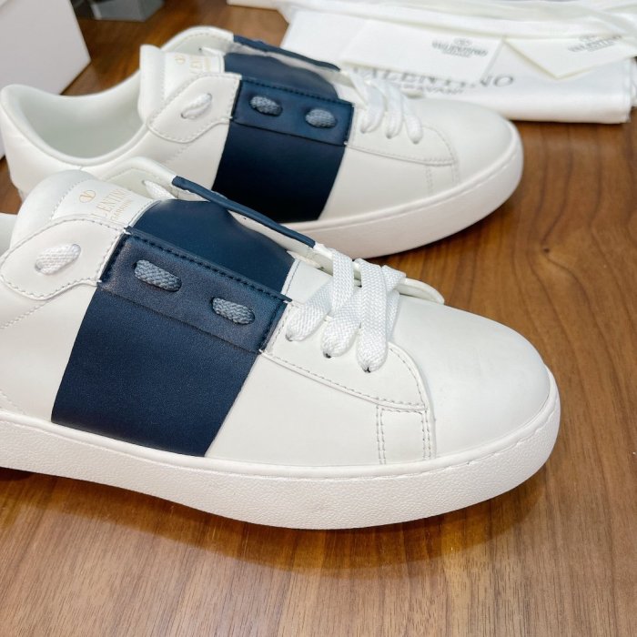 Valentino Men Shoes Fashion Design Luxury Brand OPEN SNEAKER WITH VLTN PRINT with Original Box WY0S0830BLUA01