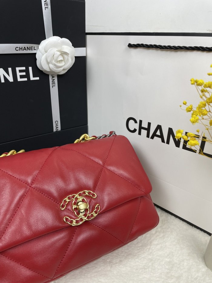 Chanel Womens Bags Shoulder Messenger Bags Chanel 19 Flap Bag Luxury Brand with Original Box