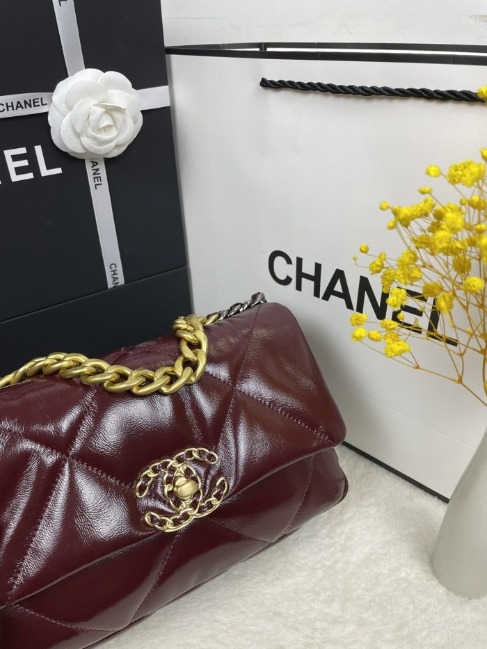 Chanel Womens Bags Shoulder Messenger Bags Chanel 19 Flap Bag Luxury Brand with Original Box
