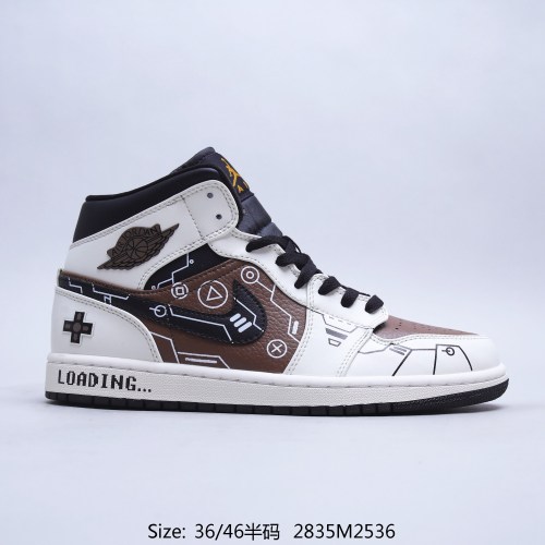 Air Jordan 1 Mid Mens Womens Shoes Sneakers with Original Box 2835M2536