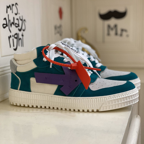 Off-White Men Shoes Sneakers Luxury Brand Off-White Floating Arrow Lace Up Sneakers Low-Tops with Original Box