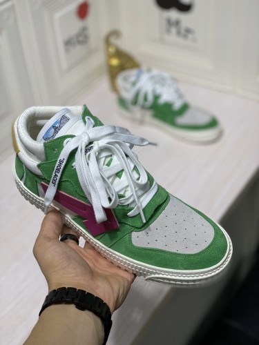 Off-White Men Shoes Sneakers Luxury Brand Off-White Floating Arrow Lace Up Sneakers Low-Tops with Original Box