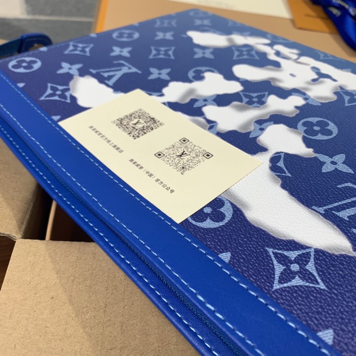 Louis Vuitton Mens Bags Clutch Luxury Brand Fashion Type POCHETTE VOYAGE MM with Original Box M45480