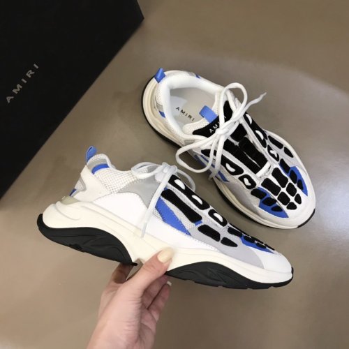 AMIRI Bone Runner low-top lace-up sneakers Men Shoes Sneakers Luxury Brand Design Mens Shoes with Original Box