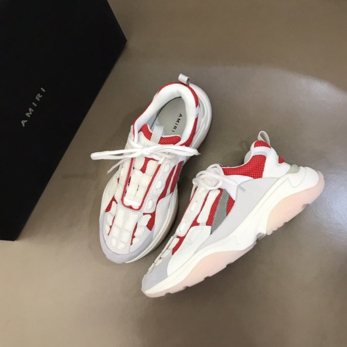AMIRI Bone Runner low-top lace-up sneakers Men Shoes Sneakers Luxury Brand Design Mens Shoes with Original Box