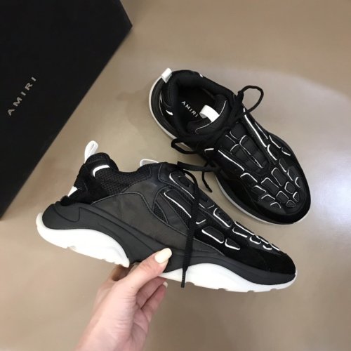 AMIRI Bone Runner low-top lace-up sneakers Men Shoes Sneakers Luxury Brand Design Mens Shoes with Original Box
