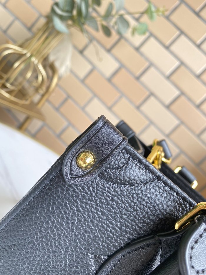 Louis Vuitton Womens Bags Handbags Luxury Brand ONTHEGO PM Black Monogram Empreinte Leather M45653