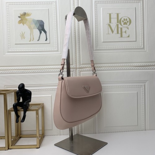 Prada Men Womens Shoulder Bags with Original Box 1BD311_ZO6_F0934_V_OOO Luxury Brand  Prada Cleo brushed leather shoulder bag with flap