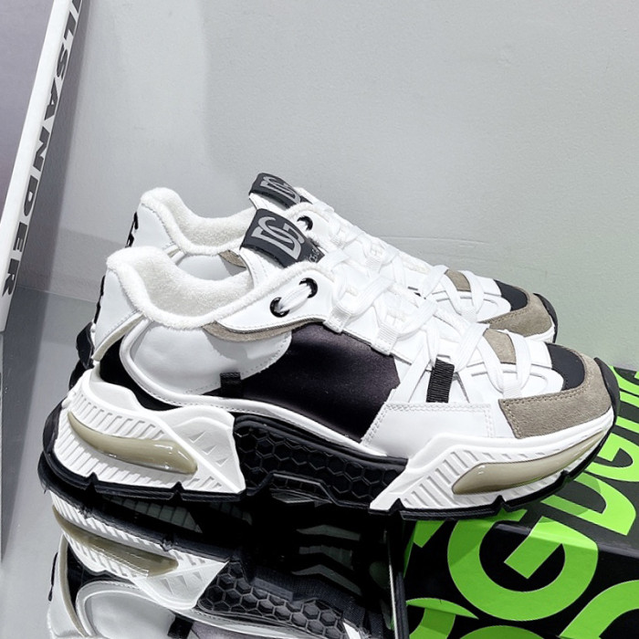 Dolce&Gabbana Men Shoes Sneakers Luxury Brand Mixed-material Daymaster sneakers with DG logo CS1941AQ7098B706
