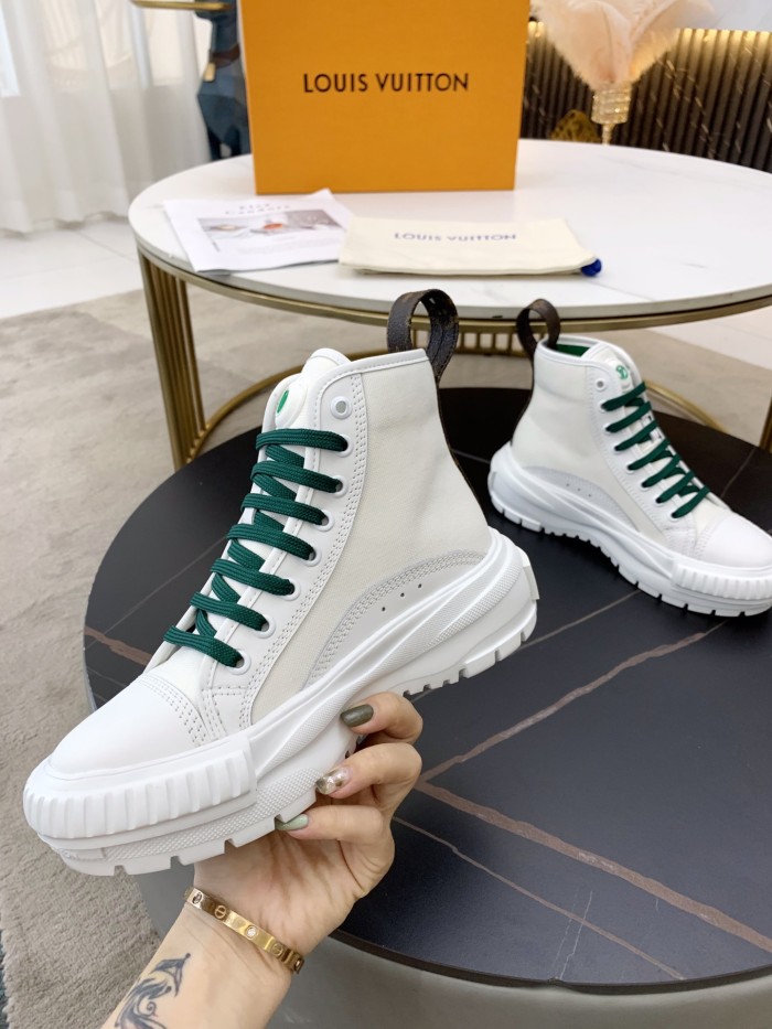 Louis Vuitton Womens Shoes Fashion Boots Luxury Brand LV SQUAD SNEAKER BOOT with Original Box 1A9418
