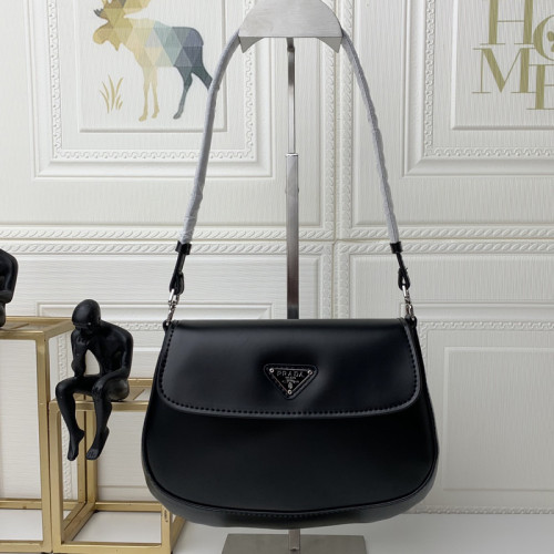 Prada Men Womens Shoulder Bags with Original Box 1BD311_ZO6_F0002_V_OOO Luxury Brand  Prada Cleo brushed leather shoulder bag with flap