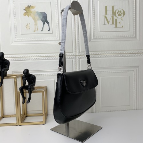 Prada Men Womens Shoulder Bags with Original Box 1BD311_ZO6_F0002_V_OOO Luxury Brand  Prada Cleo brushed leather shoulder bag with flap