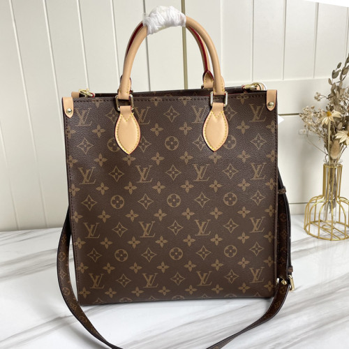 Louis Vuitton Womens Bag Shoulder Messenger Bags Luxury Brand Fashion SAC PLAT PM M45848 Monogram coated canvas