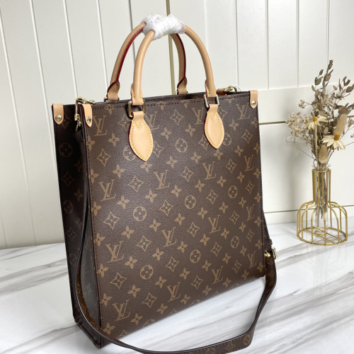 Louis Vuitton Womens Bag Shoulder Messenger Bags Luxury Brand Fashion SAC PLAT PM M45848 Monogram coated canvas