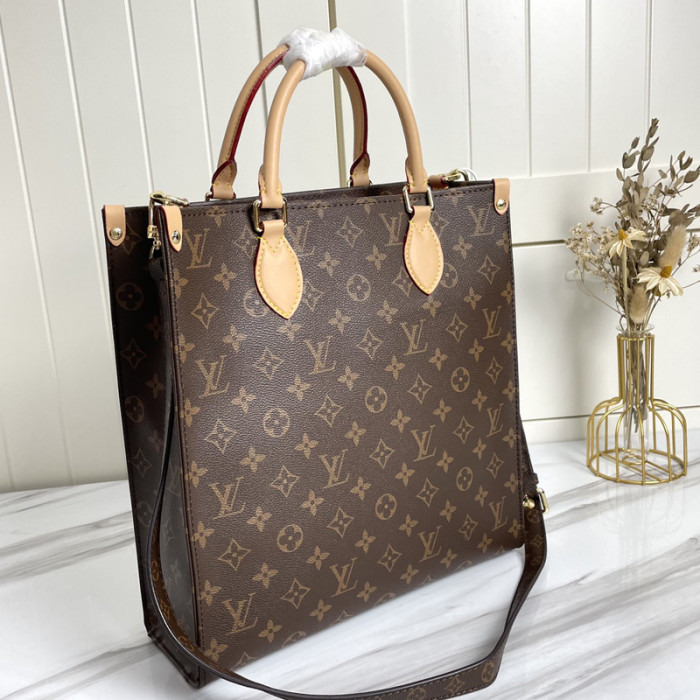 Louis Vuitton Womens Bag Shoulder Messenger Bags Luxury Brand Fashion SAC PLAT PM M45848 Monogram coated canvas