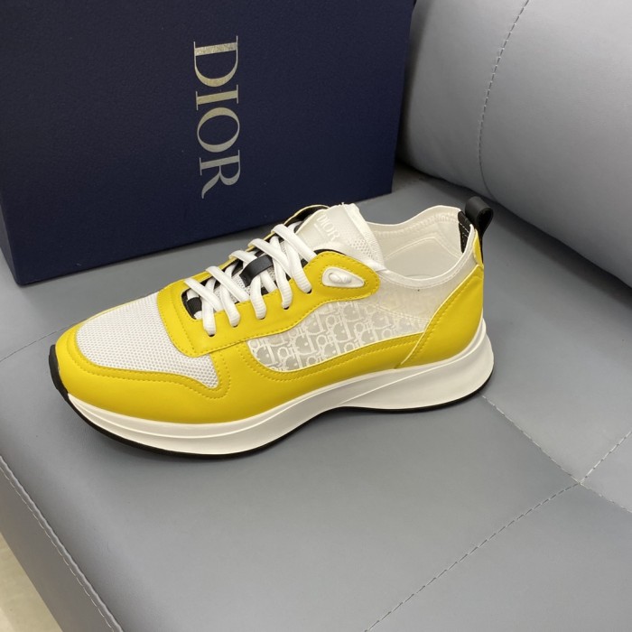 Dior Men Shoes Fashion B25 RUNNER SNEAKER Black Dior Oblique Canvas And Suede with Original Box
