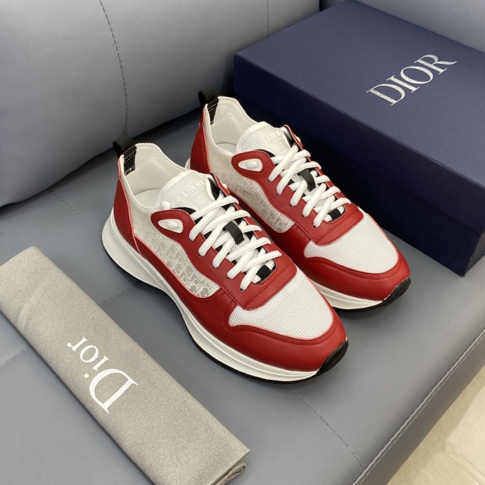 Dior Men Shoes Fashion B25 RUNNER SNEAKER Black Dior Oblique Canvas And Suede with Original Box