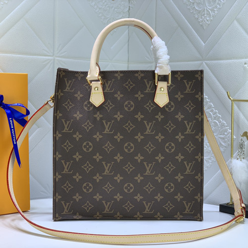 Louis Vuitton Womens Bag Shoulder Messenger Bags Luxury Brand Fashion SAC PLAT PM M45848 Monogram coated canvas