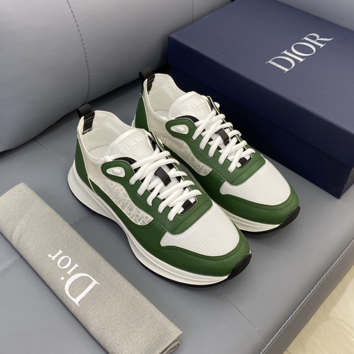Dior Men Shoes Fashion B25 RUNNER SNEAKER Black Dior Oblique Canvas And Suede with Original Box