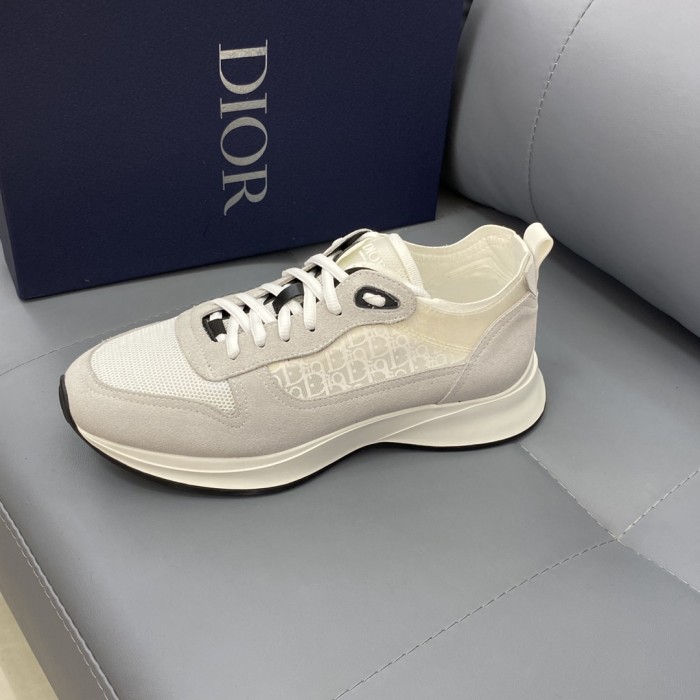 Dior Men Shoes Fashion B25 RUNNER SNEAKER Black Dior Oblique Canvas And Suede with Original Box