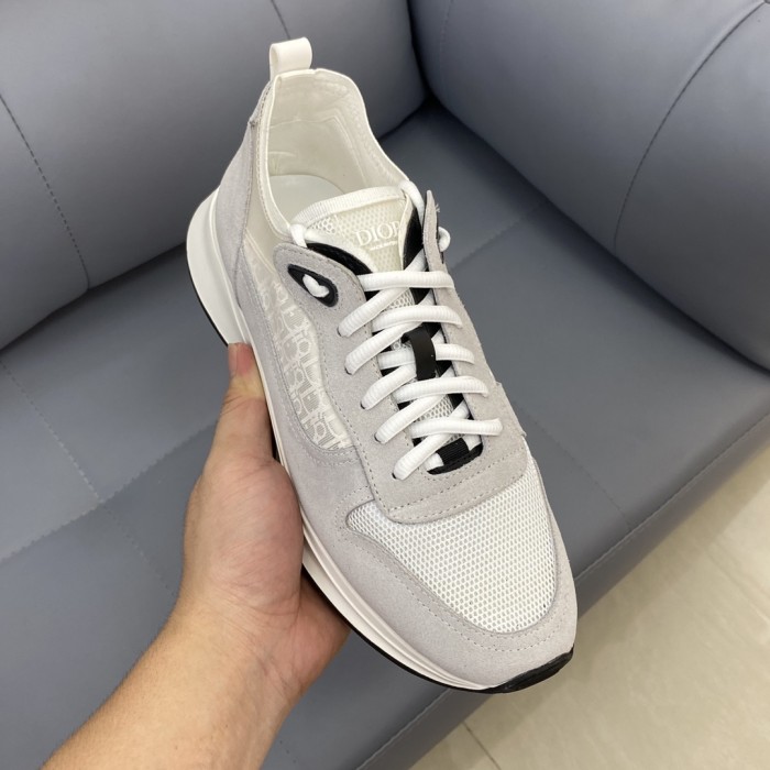 Dior Men Shoes Fashion B25 RUNNER SNEAKER Black Dior Oblique Canvas And Suede with Original Box