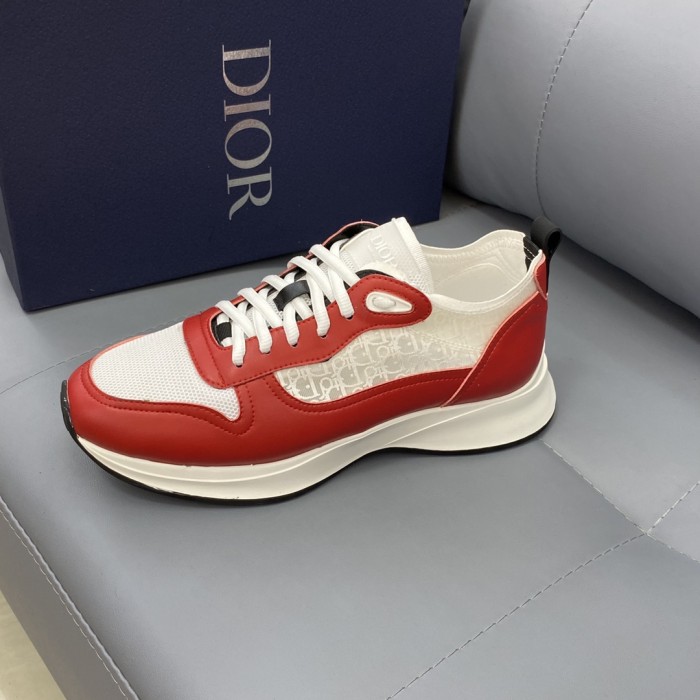 Dior Men Shoes Fashion B25 RUNNER SNEAKER Black Dior Oblique Canvas And Suede with Original Box
