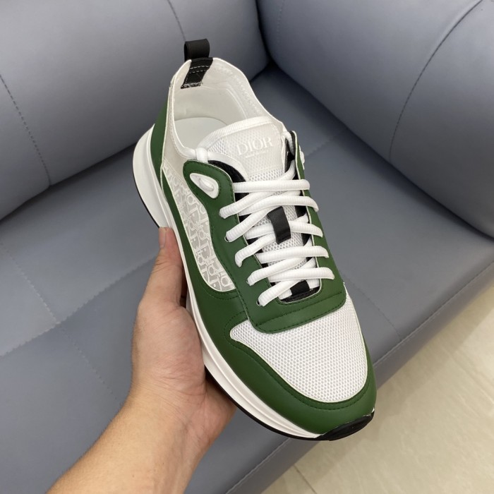 Dior Men Shoes Fashion B25 RUNNER SNEAKER Black Dior Oblique Canvas And Suede with Original Box
