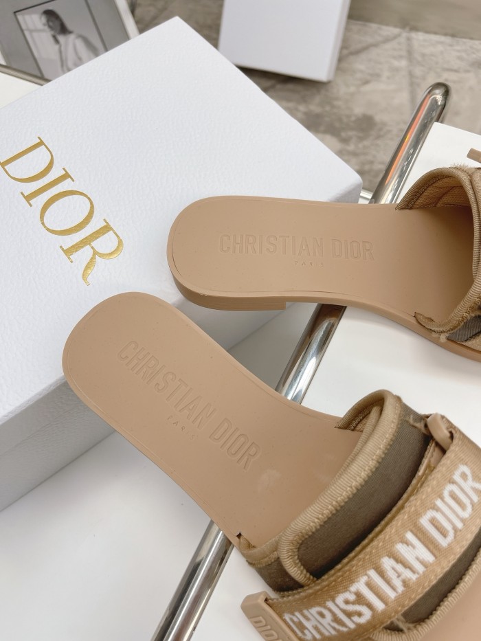 Dior Women Shoes Mule DWAY DIO(R)EVOLUTION SLIDE Luxury Brand DIO(R)EVOLUTION SLIDE Nude Camouflage Technical Fabric KCQ431CNF_S12U