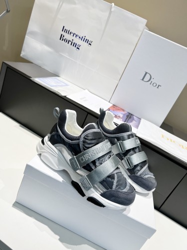 Dior Women Shoes Sneakers Luxury Brand D-WANDER SNEAKER Dior Oblique Technical Fabric with Original Box KCK299OBY_S56B