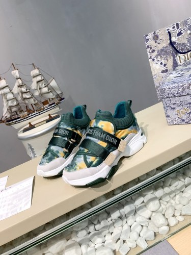 Dior Women Shoes Sneakers Luxury Brand D-WANDER SNEAKER Dior Oblique Technical Fabric with Original Box KCK299OBY_S56B