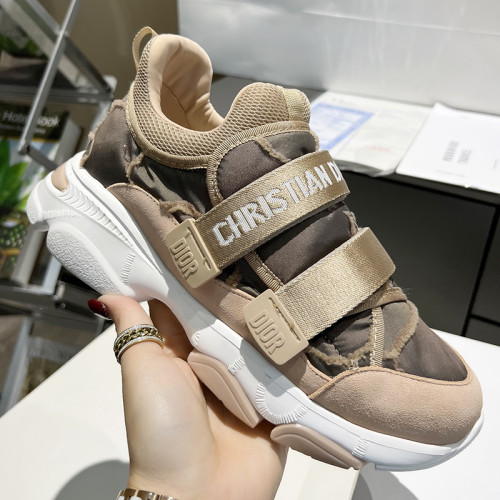 Dior Women Shoes Sneakers Luxury Brand D-WANDER SNEAKER Dior Oblique Technical Fabric with Original Box KCK299OBY_S56B