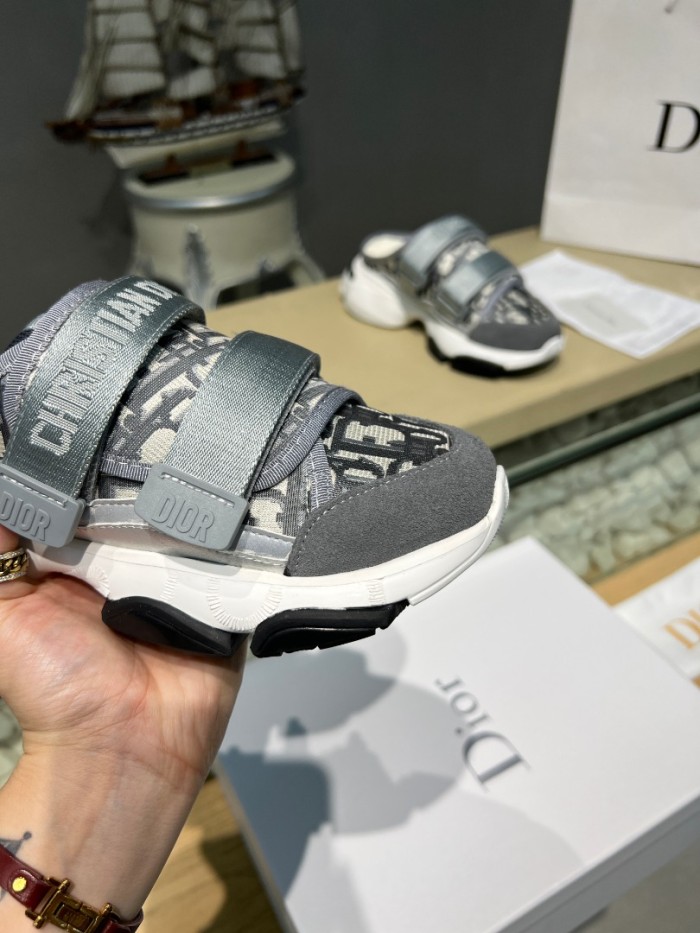 Dior Women Shoes Slippers SLIDE Luxury Brand D-WANDER SLIDE Deep Blue Dior Oblique Technical Fabric KCQ351OBY_S56B with Original Box