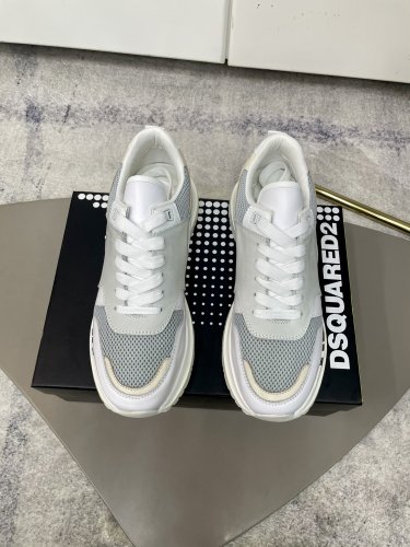 Dsquared2 Men Shoes Sneakers Luxury Brand Breathable RUN DS2 LEGEND Boxer Bumper SNEAKERS with Original Box