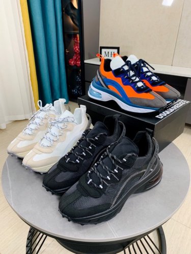 Dsquared2 Men Shoes Sneakers Luxury Brand Breathable RUN DS2 LEGEND Boxer Bumper SNEAKERS with Original Box