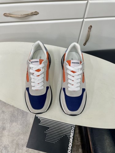 Dsquared2 Men Shoes Sneakers Luxury Brand Breathable RUN DS2 LEGEND Boxer Bumper SNEAKERS with Original Box