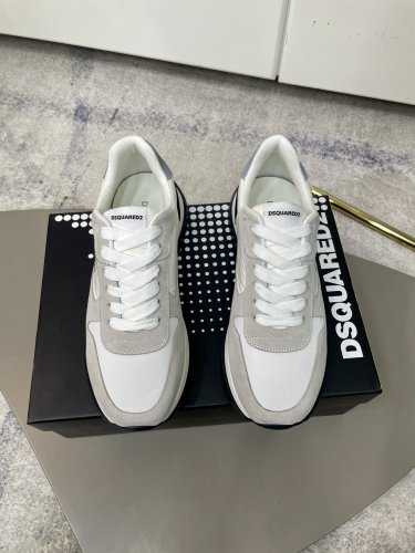 Dsquared2 Men Shoes Sneakers Luxury Brand Breathable RUN DS2 LEGEND Boxer Bumper SNEAKERS with Original Box